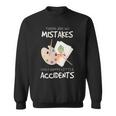Artist Mistakes Happy Accidents アートパレット 絵画 引用 長袖tシャツ スウェットシャツ