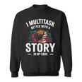 Audiobook Enthusiasts Headphones Flowers Book Club Bookworm Sweatshirt