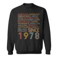 Awesomeince 1978 46Th Birthday Born In 1978 46 Years Old スウェットシャツ