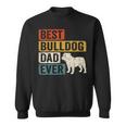 Best Bulldog Dad Ever レトロ ヴィンテージ ブルドッグデザイン スウェットシャツ
