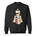 Book Lover Bookworm Librarian Merry Christmas Tree Sweatshirt