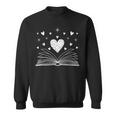 Book Lover Heart Open Book Reading Romance Literary Sweatshirt