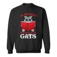 Book Lover Nerd Reading Teacher Bookworm Ladies Cat Sweatshirt