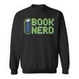 Book Nerd Pixel Retro Reading Bibliophile Gamer Sweatshirt