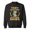 Book Reading Books Library Reading Rat Bookworm Sweatshirt