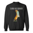 Book Reading Giraffe I Love My Library Sweatshirt