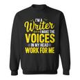 Book Writer Voices In My Head Work For Me Author Writing Sweatshirt
