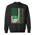 Books US American Flag One Lucky Librarian St Patrick's Day For Women Kids Men Sweatshirt