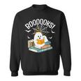 Booooks Ghost Read Books Halloween Sweatshirt
