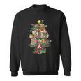 Christmas Tree Library Xmas Lights Tree Book Lover Librarian Sweatshirt