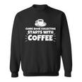 Comic Book Collecting Starts With Coffee Funny Sweatshirt