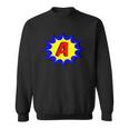 Comic Book Style Monogram Initial Letter A Superhero Sweatshirt Comic Book Style Monogram Initial Letter A Superhero Sweatshirt