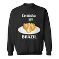 Coxinha 伝統的なブラジル料理 ブラジル国旗 スウェットシャツ
