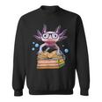 Cute Axolotl Read Book Shirt Kids Boy Girl Salamander Sweatshirt