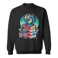 Cute Dragon Books Flower Bookworm Book Lover Sweatshirt