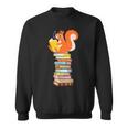 Cute Squirrel Reading Women's Tops Book Lovers Sweatshirt