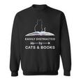 Easily Distracted By Cats And Books Reading Cats Main Coon Sweatshirt Easily Distracted By Cats And Books Reading Cats Main Coon Sweatshirt