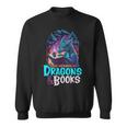 Easily Distracted By Dragon And Books For Book Lover Sweatshirt