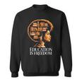 Education Is Freedom Afro Woman Book Illustration Sweatshirt