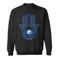 Evil Eye Artwork Hamasa Good Luck Hand Of Fatima Hipster スウェットシャツ
