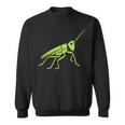 Grasshopper ミニマリストのバッタかわいい昆虫小さなバッタ スウェットシャツ