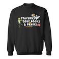 Halloween Teacher Love Books And Brains Teacher Halloween For Men Women Kids Sweatshirt Halloween Teacher Love Books And Brains Teacher Halloween For Men Women Kids Sweatshirt