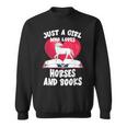 Just A Girl Who Loves Horses And Books Heart Reading Sweatshirt