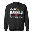 Just Married 5年前シャツ 結婚5周年記念 スウェットシャツ