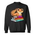 Leopard Gecko With Book Lizard Reptile Lover Sweatshirt