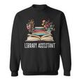 Library Assistant Messy Bun Library Book Reader Sweatshirt