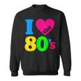 I Love The 80'S 80年代パーティードレスレトロ1980年代テーマ スウェットシャツ
