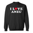 I Love Anzu マッチング 彼女&彼氏 あんず 名前 スウェットシャツ
