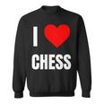 I Love Chess ハートギフト メンズ レディース キッズ アパレル 服 スウェットシャツ