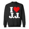 I Love Heart JJ Jj J J イニシャル スウェットシャツ
