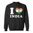 I Love India ハートフラッグインド スウェットシャツ
