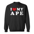 I Love My Ape アイ・ラブ・マイ・エイプ、アイ・ハート・マイ・エイプ 長袖tシャツ スウェットシャツ