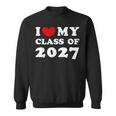 I Love My Class Of 2027 私は2027年のクラスが大好きで、2027年のクラスが好きです スウェットシャツ