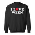 I Love Ween マッチング ガールフレンド&ボーイフレンド ウィーンネーム スウェットシャツ