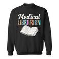 Medical Librarian Leopard Print Library Book Graphic Sweatshirt
