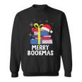 Merry Bookmas Christmas Bookworm Xmas Book Lover Reading Sweatshirt