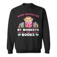 Monkeys And Books Saying With Book And Monkey Sweatshirt