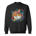 Open Book With Colorful Floral Reading Magic Sweatshirt