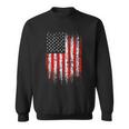 Patriotic 4Th Of July Pocket Usa American Flag On Back Of Sweatshirt