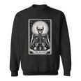 The Reader Tarot Card Books Skeleton Reading Book Sweatshirt
