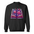 Reading Lover Librarian Book Lovers Flowers English Roses Sweatshirt