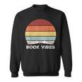 Retro Book Vibes Rainbow For Reading Lovers Vintage Sweatshirt