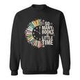 Retro So Many Books Little Time Book Clock Reading Sweatshirt