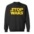 Stop Wars 反戦メッセージ 地球と宇宙の平和 スウェットシャツ