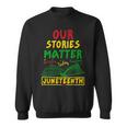 Our Stories Matter Juneteenth 1865 History Women's Reading Sweatshirt