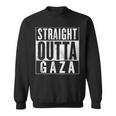 Straight Outta Gaza 反戦 Nakba 抗議 パレスチナ人ヒューマス スウェットシャツ